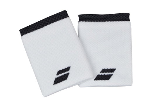 Babolat Jumbo Logo Sweatband Wristband white/black - 2 pieces